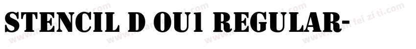 Stencil D Ou1 Regular字体转换